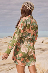 Floridian shirt dress, sage