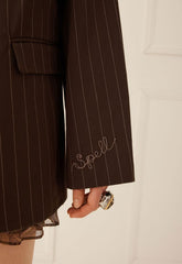 1998 Striped Blazer, Espresso