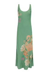 Floridian bias dress, sage