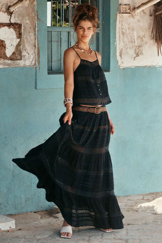 Teodora maxi skirt, black