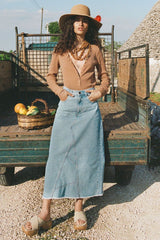 Eve Denim Skirt, Sun Washed Blue