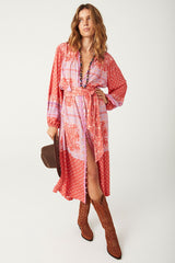 Sunshine Bandit, button through midi dress ,