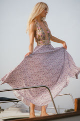 Sienna halter maxi dress in, Lilac