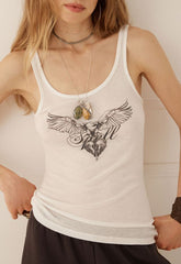 Eagle & Locket singlet, antique white