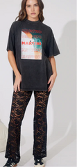 Peach & Parla Dolce black lace pants