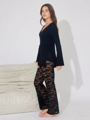 Peach & Parla Dolce black lace pants