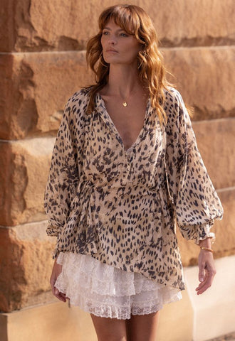 Snow Leopard blouse
