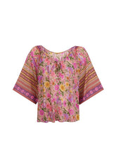 Swan Lake Short Sleeve Blouse - Lilac Rose