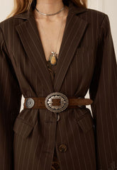 1998 Striped Blazer, Espresso