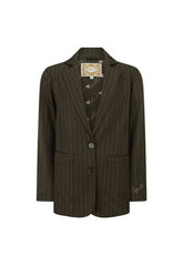 1998 Striped Blazer, Espresso