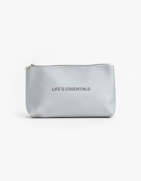 Life’s essentials silver toilet/make up bag